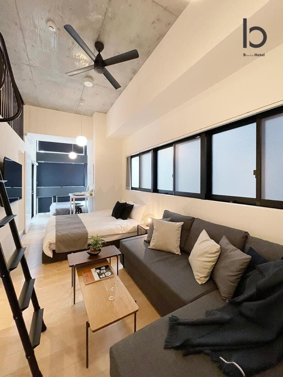 アパート Bhotel Nekoyard - Modern Loft Near Peace Park & Center 広島市